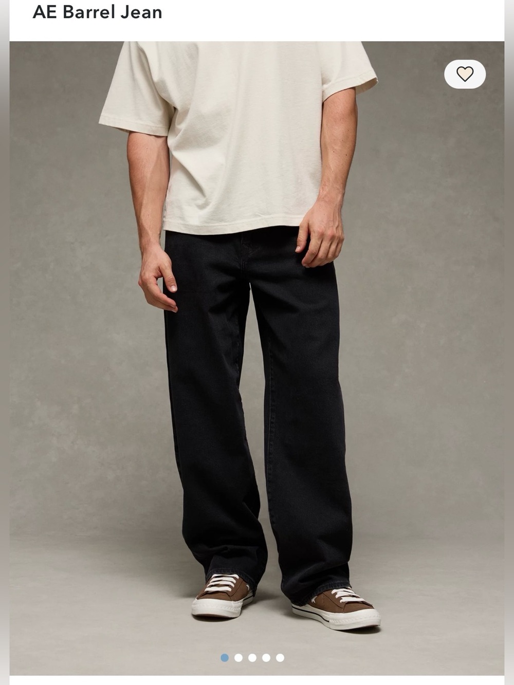 American Eagle Outfitters Black Barrel Jeans